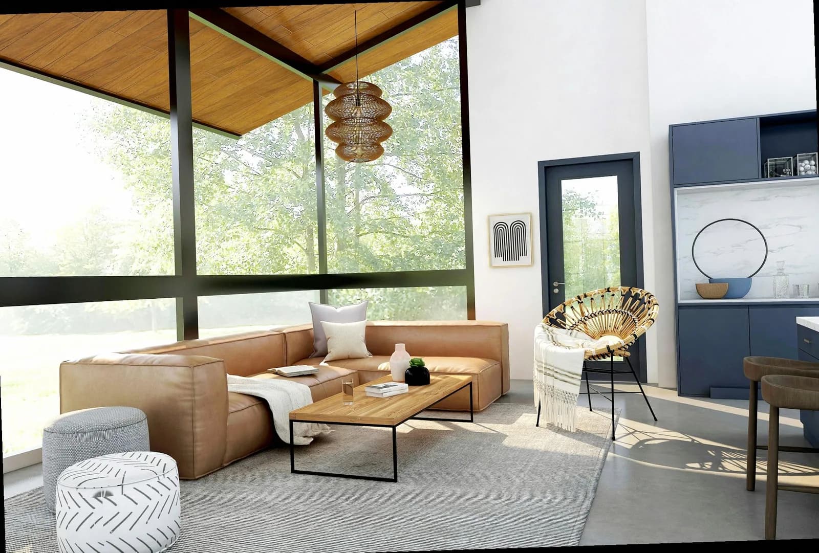 Interior de vivienda reformada con luz natural